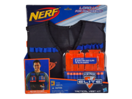 2019 Hasbro Nerf N Strike Elite Tactical One Size Fits Black Vest +  10 ... - £21.77 GBP