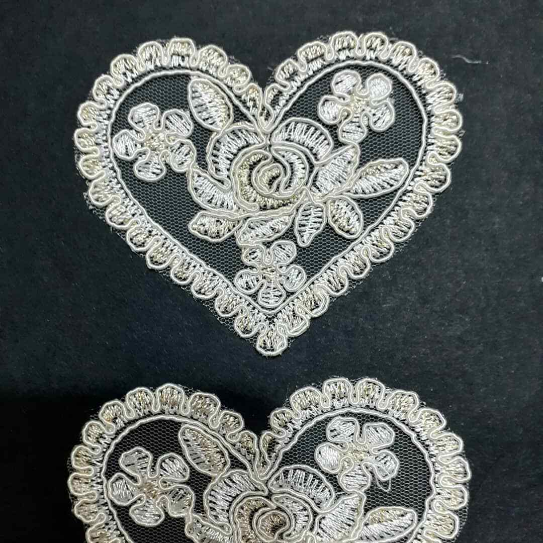 Embroidered Rebrodè Application In Tulle Lace 7 Cm Sweet Trims 13424 - $3.09