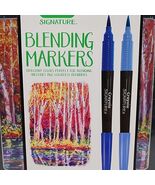 Crayola Signature Blending Markers (14) Markers Decorative Tin (2) Blenders - $12.56 CAD