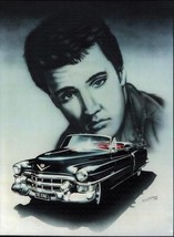 Elvis with Cadillac Metal Sign - $29.95