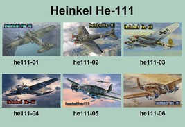 6 Different Heinkel He-111 Warplane Magnets - £78.46 GBP