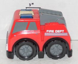 Red Plastic Fire Dept Fire Truck 2009 Lights And Sound Pretend play - $9.85