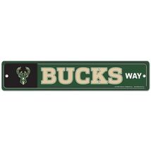 Milwaukee Bucks 3.75&quot; by 19&quot;  Plastic Street Sign - NBA - $14.54
