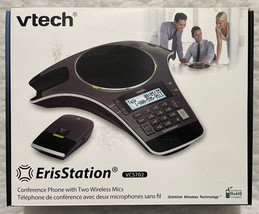 VTech ErisStation VCS702 Conference Phone W/ 2 Orbitlink Wireless Mics B... - $136.48