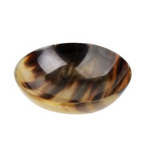Munetoshi 6 Genuine Cow Horn Bos Taurus Round Bowl Polished Viking Kitc... - $19.78