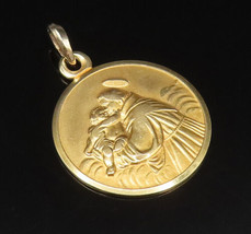 18K GOLD - Vintage Religious Saint Anthony Medal Pendant - GP434 - £209.40 GBP