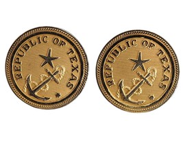 1960&#39;s 14K Gold Republic of Texas Official Cufflinks - £1,303.18 GBP