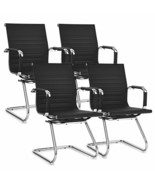 Costway 4 PCS Office Guest Chairs Waiting Room Chairs for Reception Conf... - £344.71 GBP