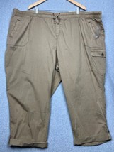 Sonoma Pull On Utility CArgo Capri Pants Women Plus Sz 30 W Simple Casual New - $31.88