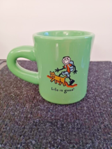 Life is Good  Ceramic Coffee Mug Jake Hiking Backpack Dog Relax Do What ... - £8.95 GBP