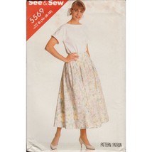 Butterick See &amp; Sew 5569 Easy Gathered Yoke Skirt and Top Pattern Sz 14 16 18 UC - $10.77