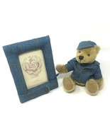 Pretty As A Picture Denim Dan Dee Teddy Bear Baby Photo Frame 4&quot; x 6&quot;   - £15.53 GBP