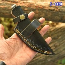 Custom Horizontal carry Vertical Leather Sheath For Fixed blade Knife Ho... - $13.81