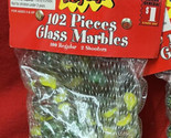 Glass Marbles In Original Bag - 100 Regular 2 Shooters Vintage Marble Game - $5.64