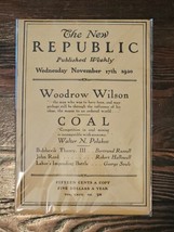 The New Republic Published Weekly, Wednesday November 17th 1920 Vol XXIV... - £31.06 GBP