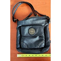 Women&#39;s Stone &amp; Co Purse Leather Crossbody purse distresed corner. Black - $14.25