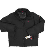 NEW Tommy Hilfiger Down Puffer Jacket! Black With Signature Tommy Flag o... - $149.08 CAD