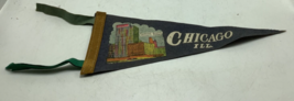Vintage Chicago Illinois Felt Pennant Flag Prudential Chicago&#39;s Tallest ... - $14.52