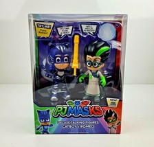PJ Masks Catboy &amp; Romeo Deluxe Talking Action Figure 2-Pack 6&quot; Disney + Book NEW - £24.08 GBP