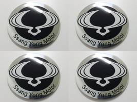 SsangYong_3 - Set of 4 Metal Stickers for Wheel Center Caps Logo Badges ... - $24.90+