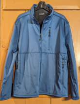 NEW Swiss Tech Mens XL (46-48) Blue Water Resistant Softshell Performance Jacket - £20.92 GBP