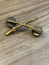 Vintage Army Infantry Military Police Corps Crossed Rifle Collar Pin KG JD - $49.50