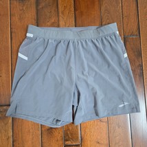 BROOKS Running Shorts Men&#39;s Large Sherpa 7&quot; Inseam Brief Lined  Zip Pock... - $24.70