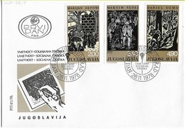 FDC 1978 Yugoslavia Art Graphic Socialistic Vintage Stamps Postal History - £4.07 GBP