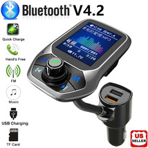 Bluetooth Car Fm Transmitter Mp3 Player Hands Free Radio Adapter Kit Usb... - £26.67 GBP
