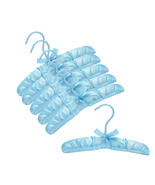 Light Blue 10&quot; Satin Padded Baby Top Hangers (Pack of 12) - $19.31