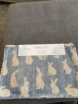 Shabby Chic set of 4 Blue Easter Egg placemats NEW Rachel Ashwell Bunny Rabbit - £22.69 GBP