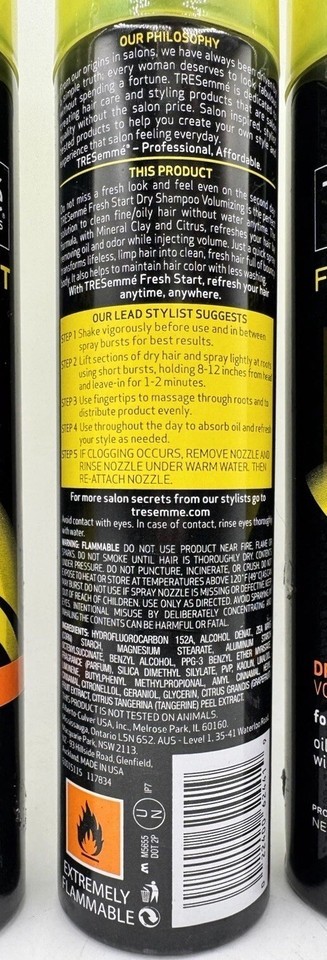 TRESemme Fresh Start Dry Shampoo Volumizing Hair 5.7oz New - 1 Bottle Item image 2