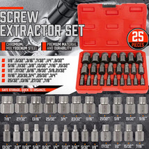 25Pcs Screw Extractor Set Hex Head Multi-Spline Easy Out Bolt Extractor Set New - £39.14 GBP