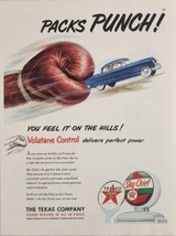 1951 Print Ad Texaco Sky Chief Gasoline Vintage Gas Pump Packs Punch - £16.20 GBP