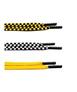 Checkered Flat Laces Shoelaces For Air AJ Jordan 1 Mid Hi OG Taxi Yellow... - $1,170.73 MXN