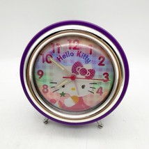 Hello Kitty Battery Operated Alarm Clock Iridescent Purple Sanrio Co 2012 - $24.99