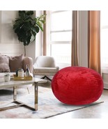 Minky Velvet Bean Bag Chair 4ft Red - Kids/Adults Lounge Comfy - $2,572.64 MXN