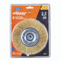 Norton Wire Brush, Clipper 6&quot; Wire Wheel for Angle Grinder, Coated Brass Brush f - £11.20 GBP
