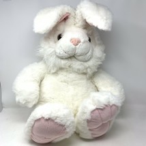 Proffitts White Bunny Rabbit Jumbo 18 Inch Pink Ears Feet Plush Stuffed Animal - £21.40 GBP