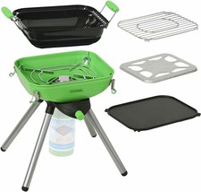 Flame King Ysnvt-301 Multi-Function Portable Propane Bbq, Light Green/Black - $94.99