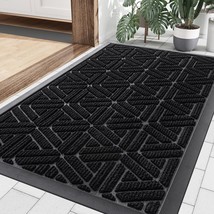 Smiry Front Door Mat Outside Entrance, Heavy Duty Natural Rubber Doormat, Trap D - £18.33 GBP