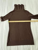 Cato Women's Brown Cowl Neck Short Sleeve Pullover Blouse Sweatshirt Size Medium image 11