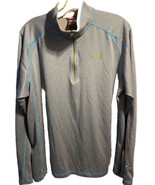 The North Face Mens L Grey Blue LS 1/4 Zip Pullover Polyester Lightweigh... - £30.92 GBP