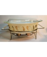 Pyrex Promo Golden Hearts 2.5 Qt Cinderella Casserole Dish &amp; Caddy W Dbl... - $102.00