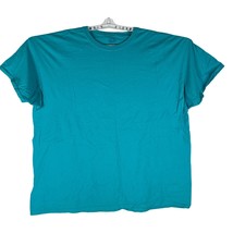 Fruit Of The Loom Men&#39;s 2XL Turquoise T-Shirt 100% Cotton Crew Neck Shor... - $14.00