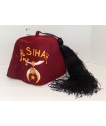 Vintage Masonic Shriner&#39;s Fez Hat Masonry Al Sihah Tassel &amp; Pin Sword - $1,993.62 MXN