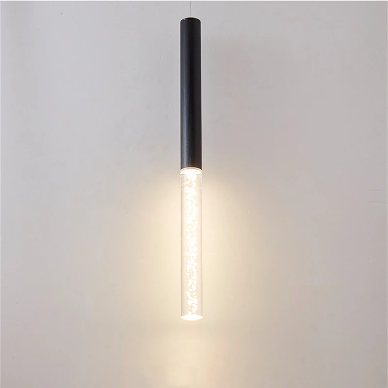  Long  LED Pendant Lamp Lustre Bubble Acrylic Pipe Droplight Kitchen Dining Room - £183.78 GBP