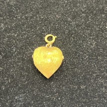 Monet Gold Tone Heart Locket Charm Spring Clasp - £19.61 GBP