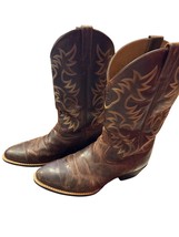 Ariat Mens Brown Leather Western Boots Size 14D SKU CS7906 - $51.41