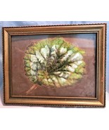 Small Watercolor of Begonia Leaf in Frame - £39.84 GBP
